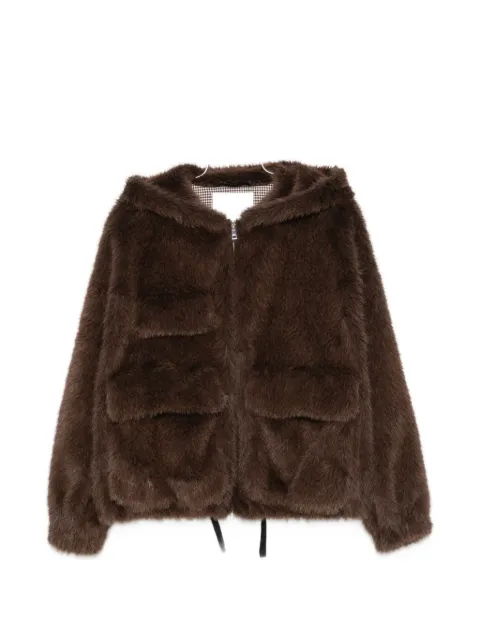 Tela hooded faux-fur jacket