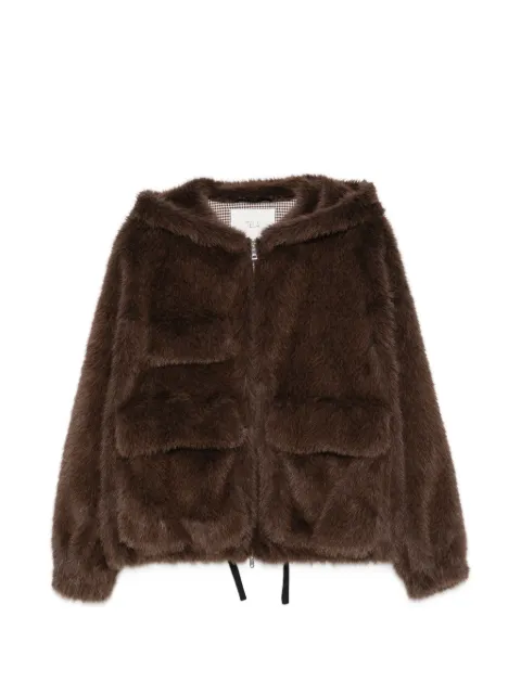 Tela hooded faux-fur jacket