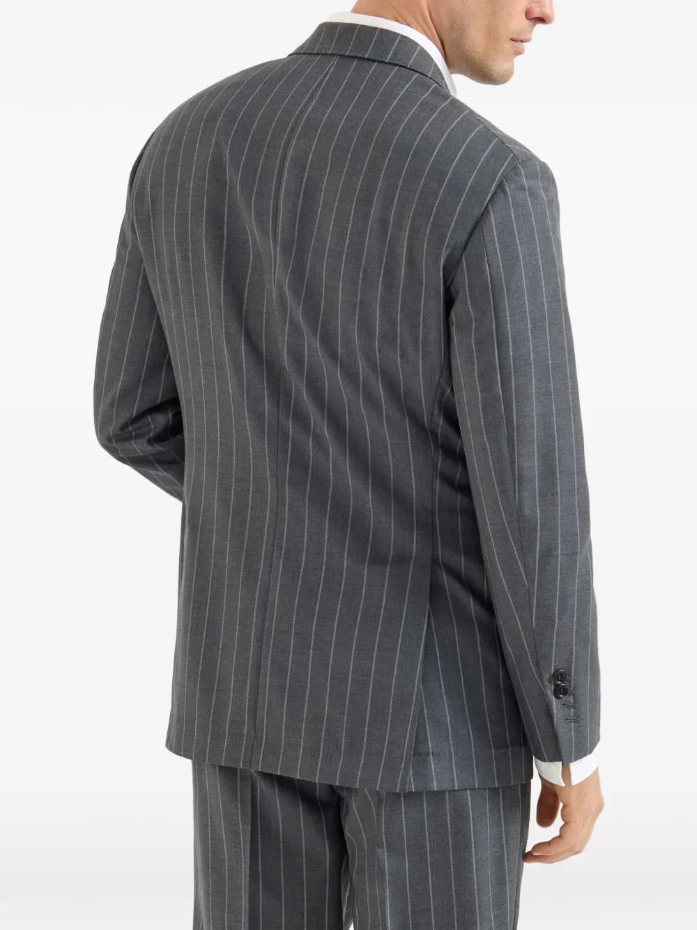 Brunello Cucinelli Tailor blazer met krijtstreep Grijs