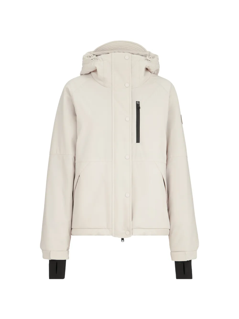Brunello Cucinelli Bergjack van gelamineerde technostof met capuchon en Thermore-vulling Beige