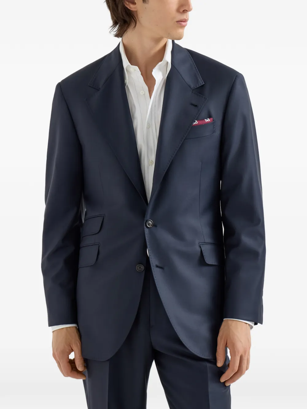 Brunello Cucinelli Cavallo Tailor wollen blazer Blauw