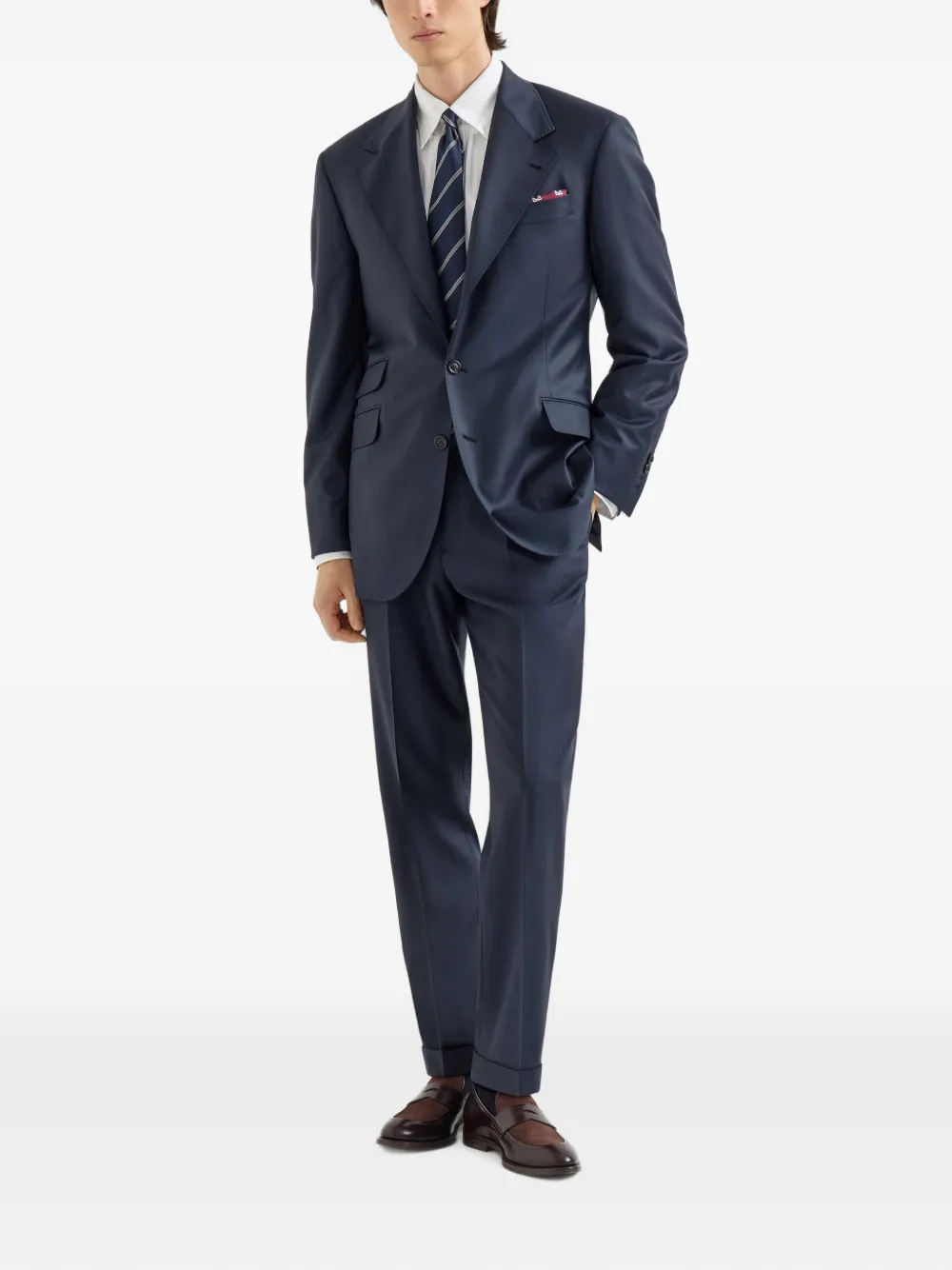 Brunello Cucinelli Cavallo Tailor wollen blazer Blauw