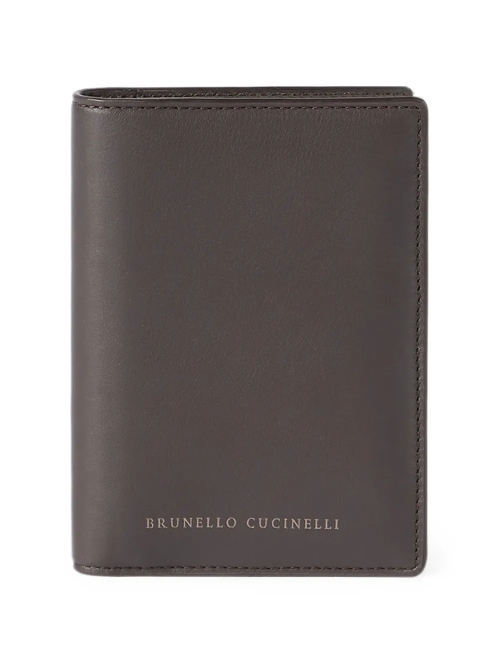 Brunello Cucinelli Custodia passaporto in pelle - Marrone
