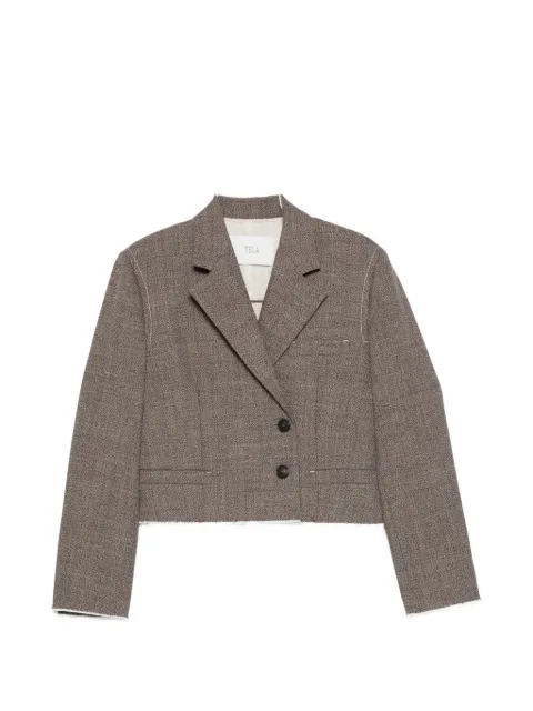 Tela cropped double-breasted jacket