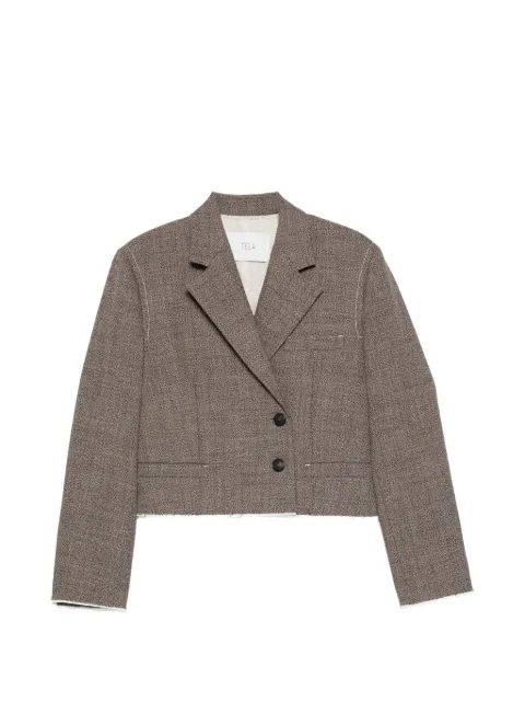 Tela cropped double-breasted jacket