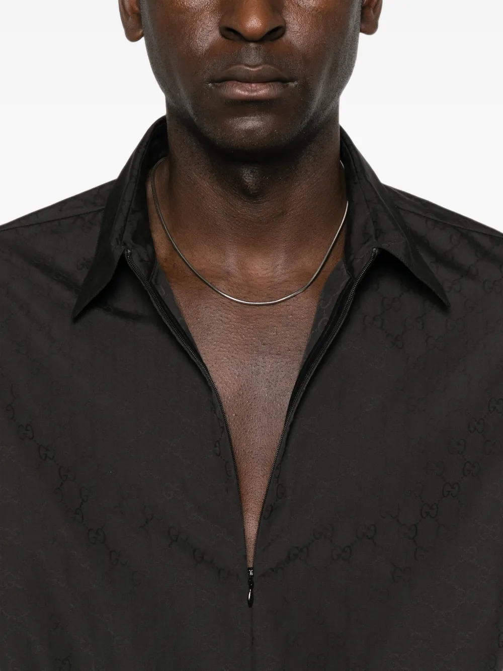 Gucci Overhemd met rits Zwart