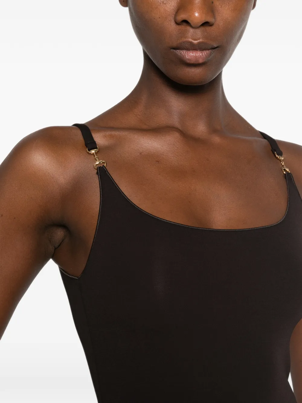 Gucci Jurk met horsebit detail Zwart