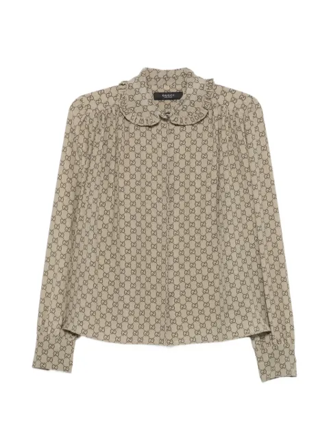 Gucci printed silk crêpe de chine shirt