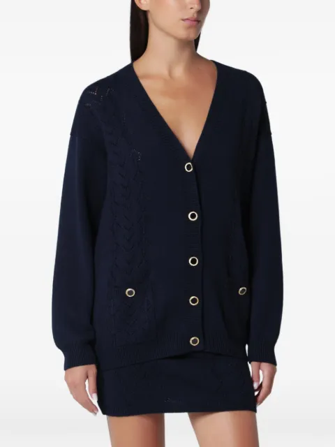 Alessandra Rich pointelle-knit button-up cardigan