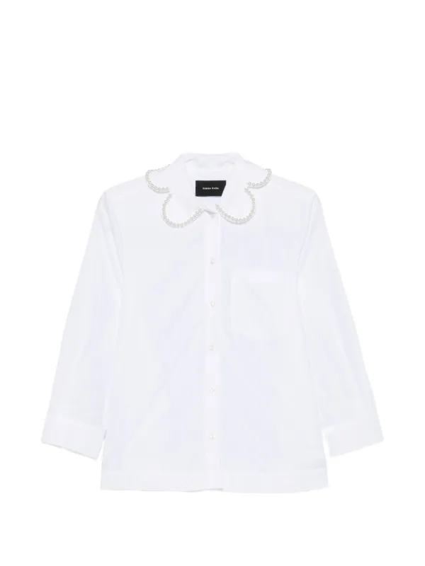 Simone Rocha Embellished-collar Shirt in White