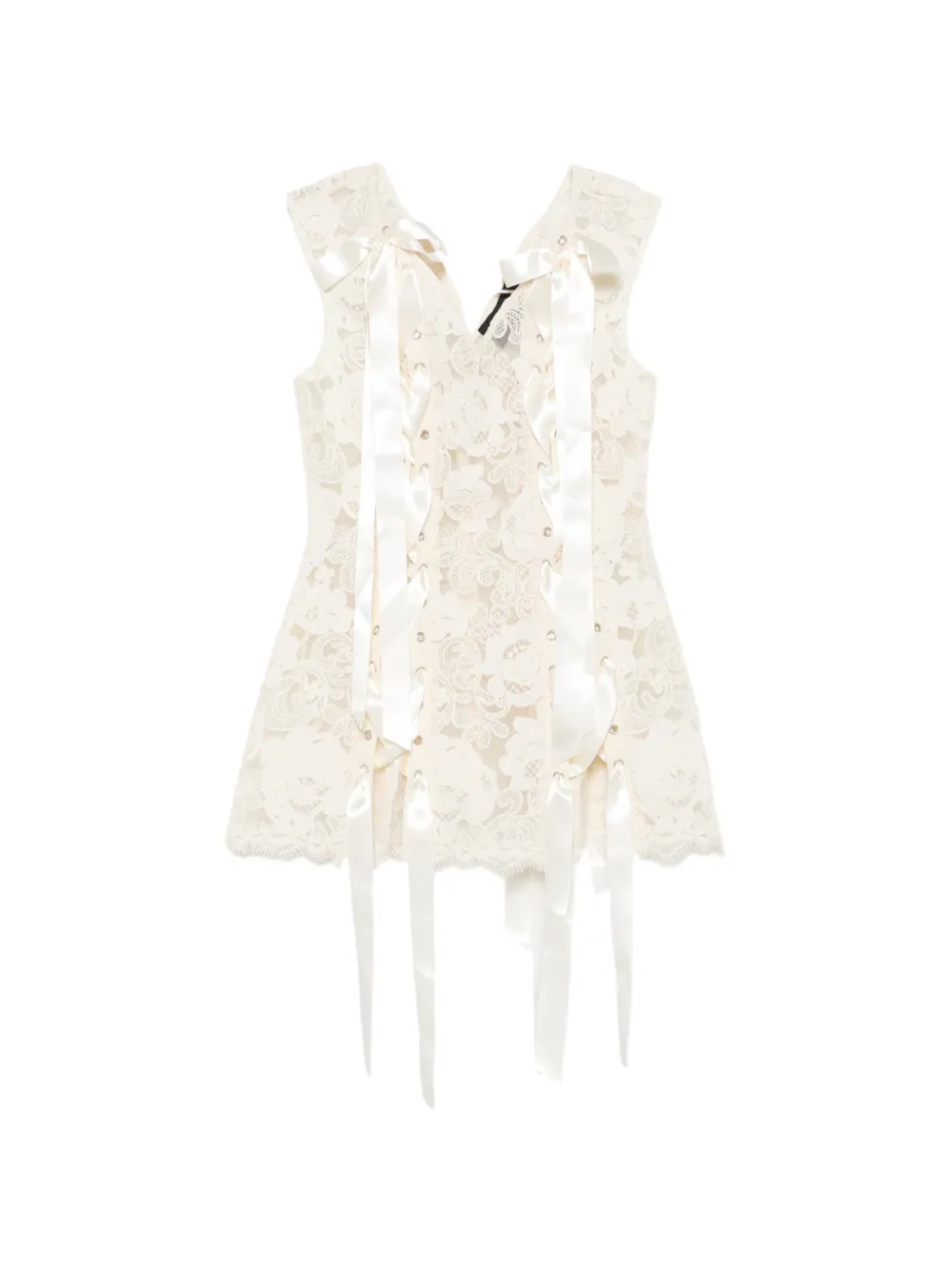 Simone Rocha Heavy lace-overlay lace-up top · 6