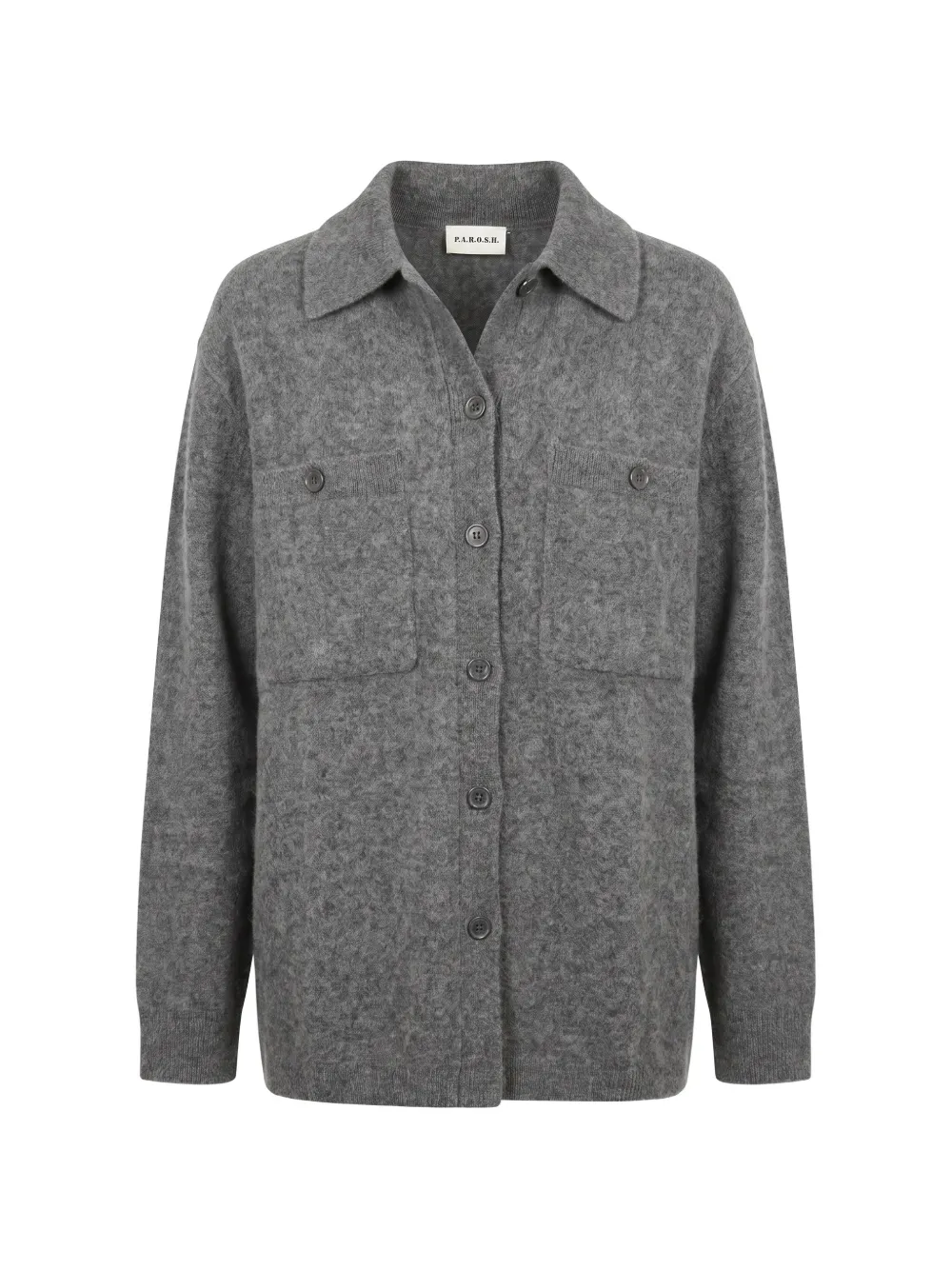 P.A.R.O.S.H. button-up chest-pocket cardigan - Grau