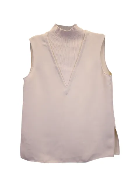Theory Mock-neck rib-knit top