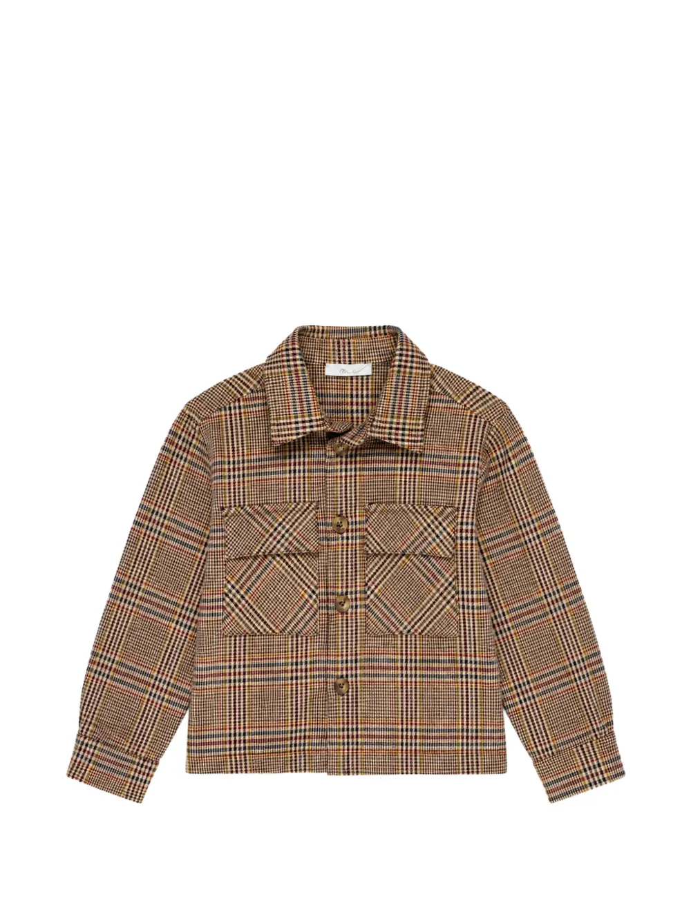 Miss Grant Kids check-pattern button-up shirt - Nude