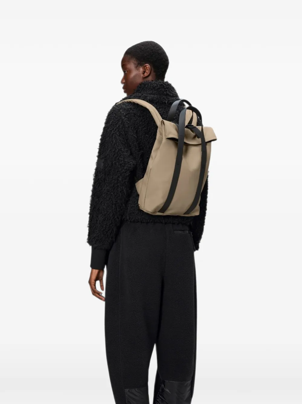Rains Waterproof Fold-over Backpack In Neutrals