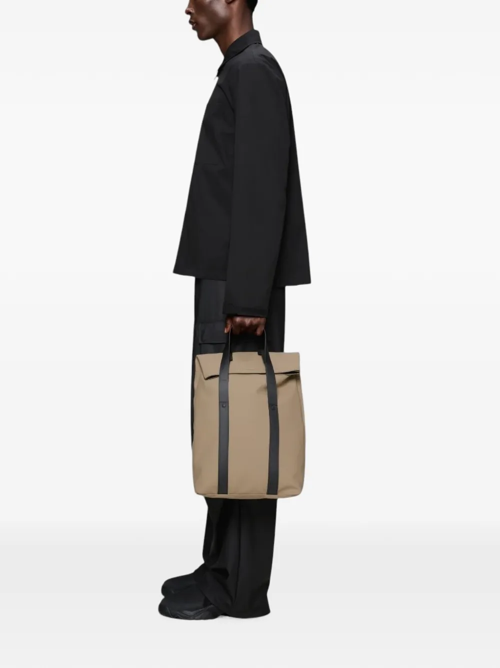 Rains Waterproof Fold-over Backpack In Neutrals