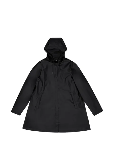 Rains hooded A-line coat