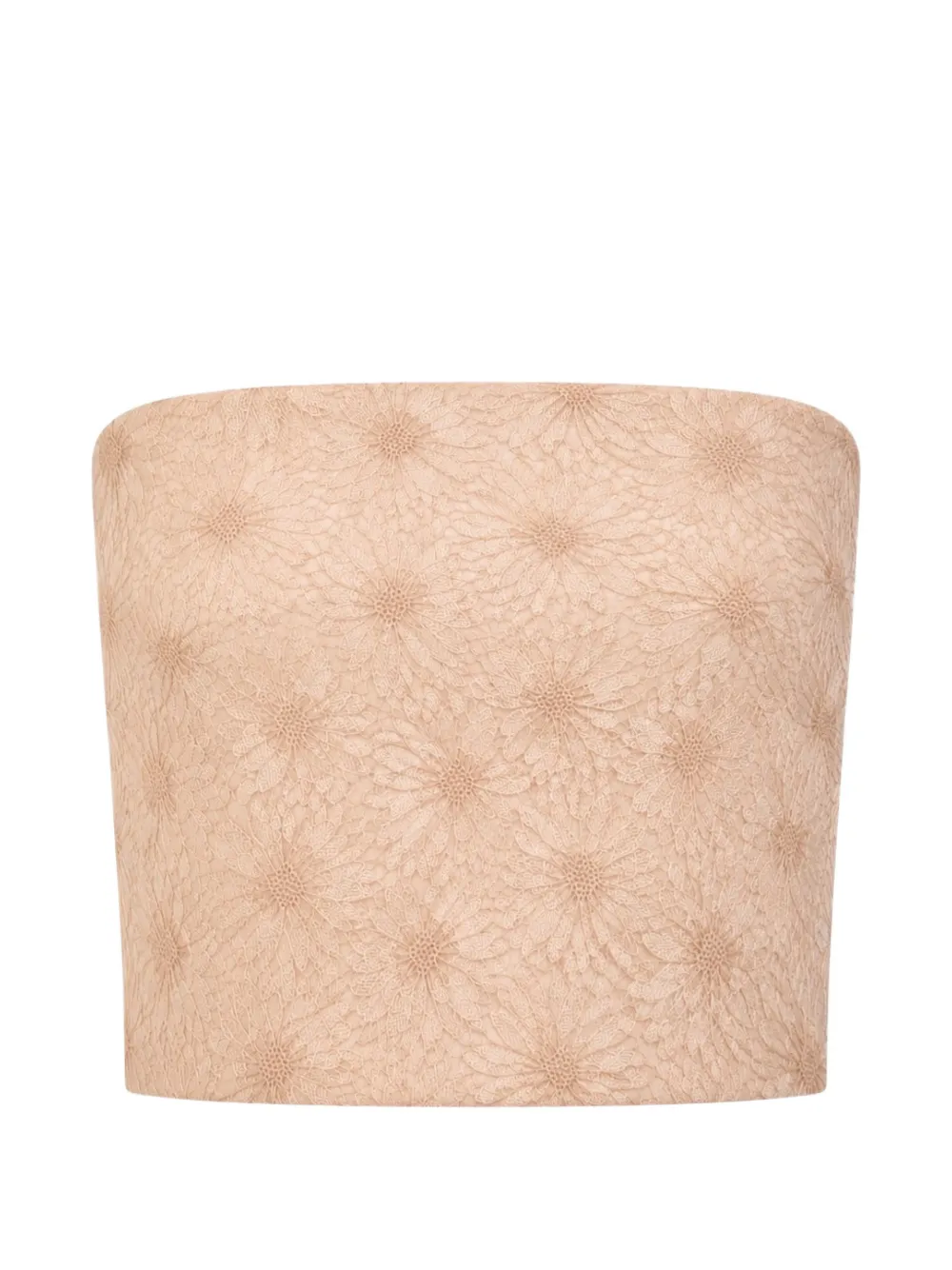 Max Mara floral-lace strapless bustier top - Rosa