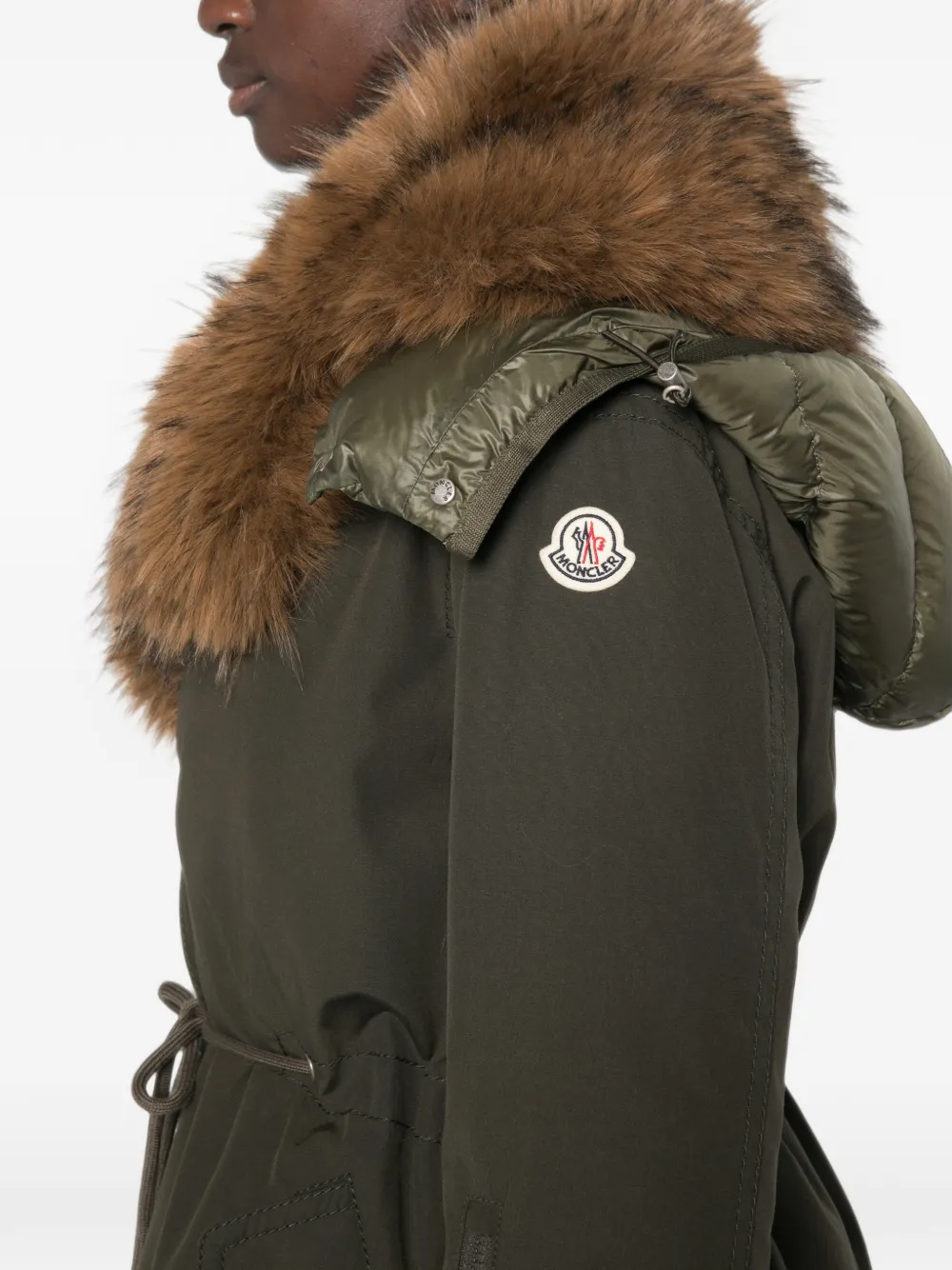 Moncler Halicte lange parka Groen