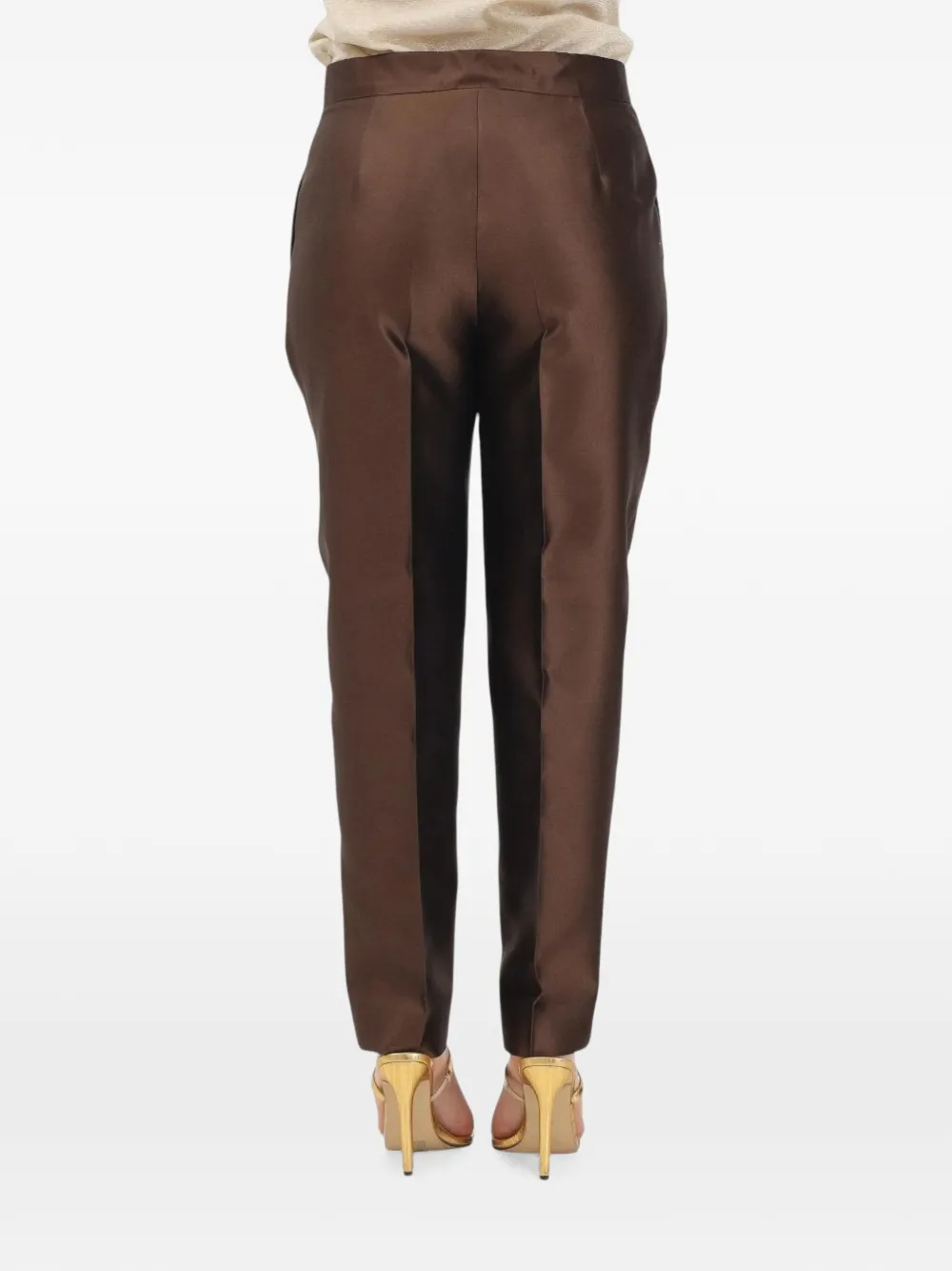 Max Mara Shantung broek Bruin