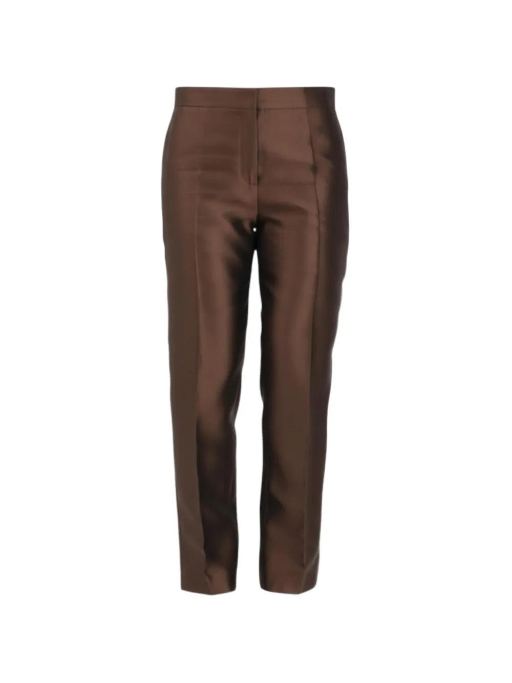 Max Mara shantung carrot-fit trousers - Marrone