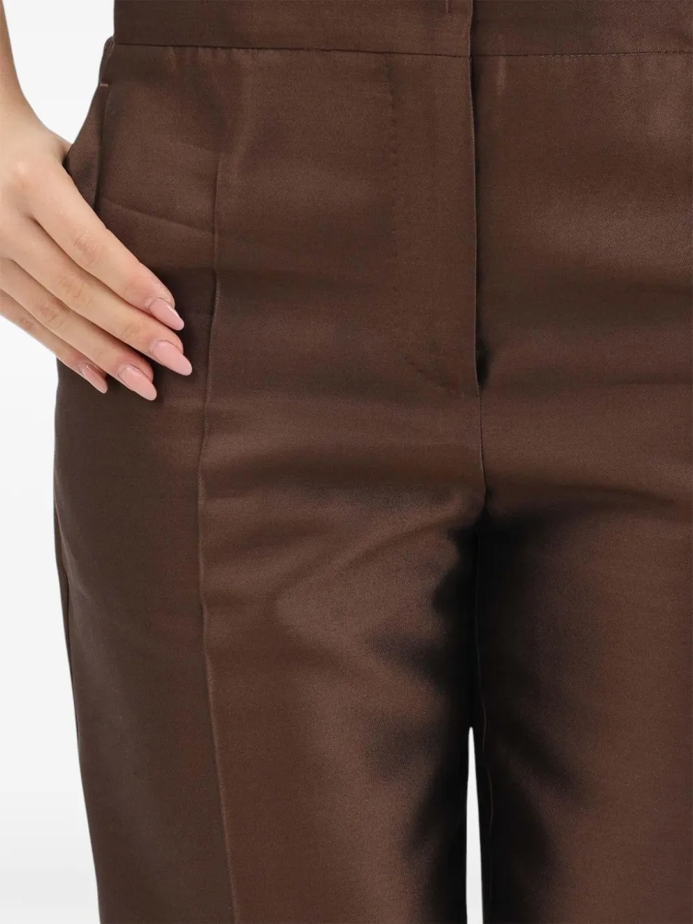Max Mara Shantung broek Bruin