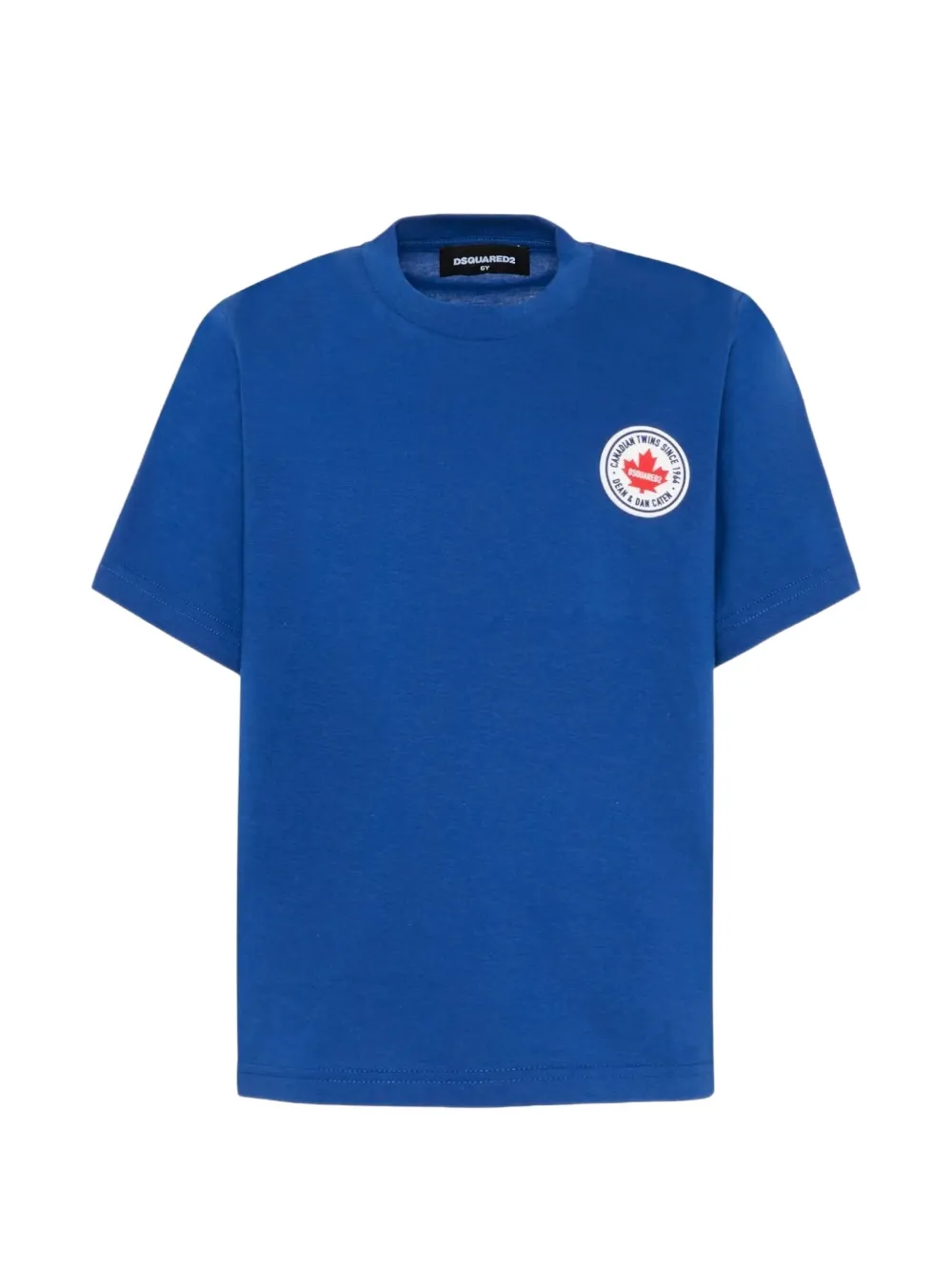 DSQUARED2 KIDS T-shirt con applicazione logo - Blu