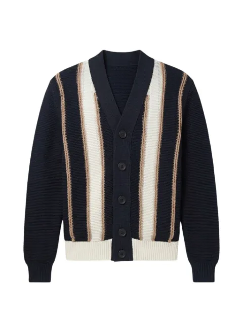 Kangra intarsia-knit button-up cardigan