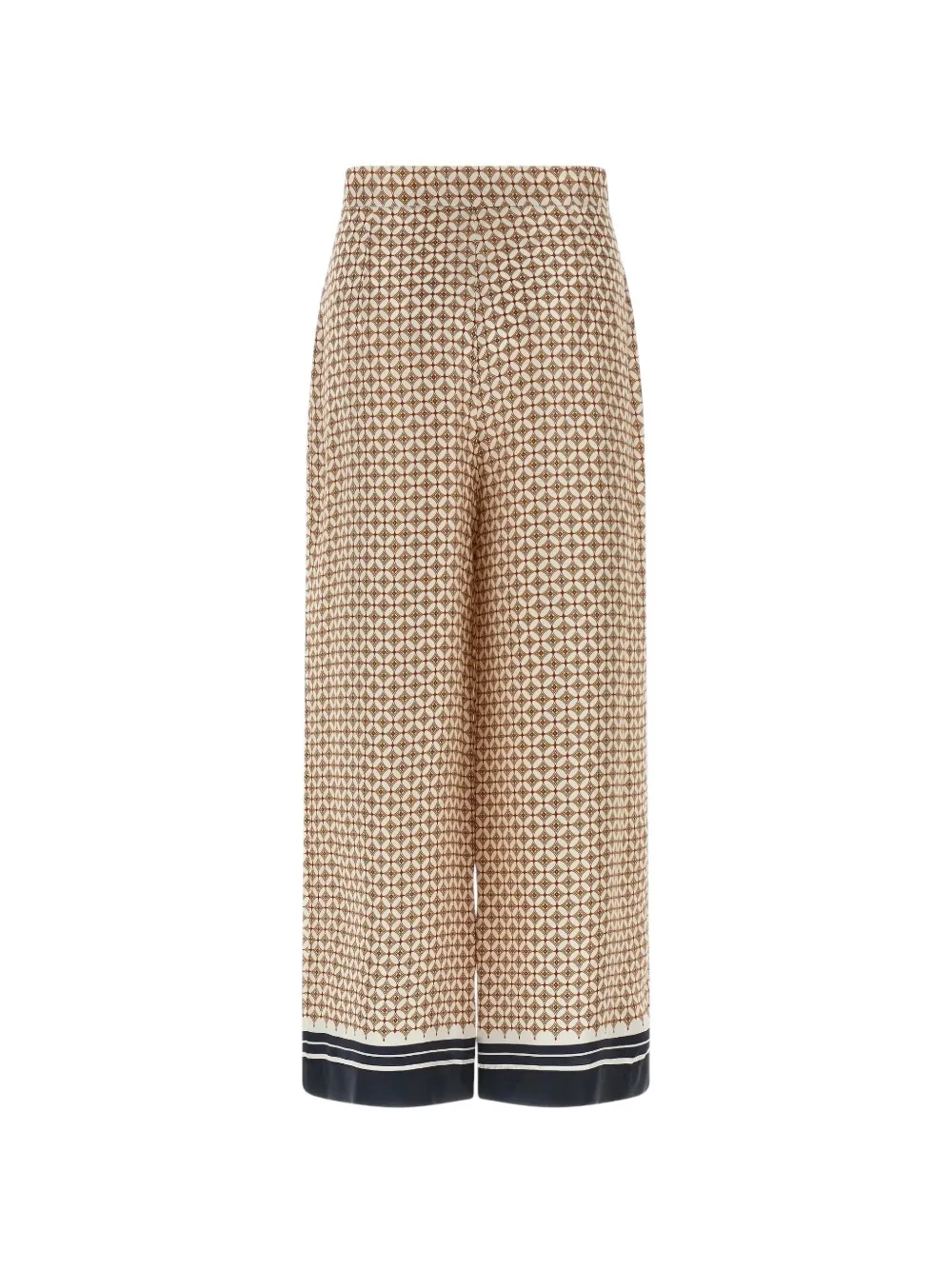 Max Mara silk-twill foulard-print trousers Wit