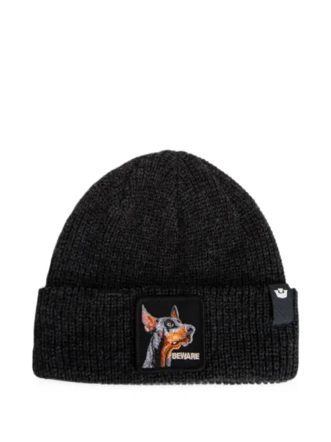 GOORIN BROS gorro tejido de canalé con parche del logo