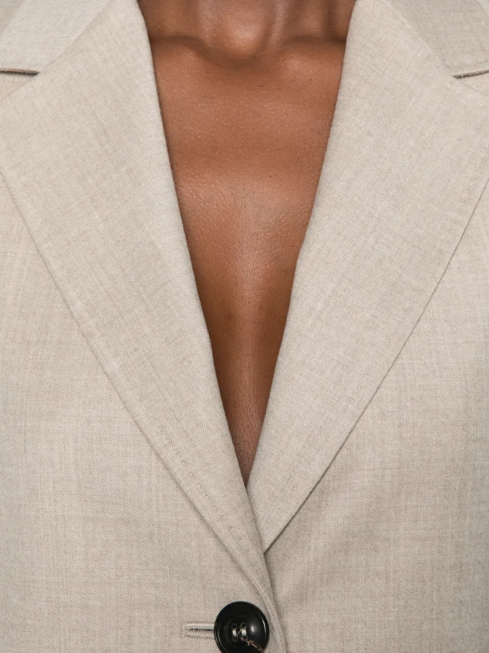 Max Mara Single-breasted Notched-lapel Blazer In Neutral