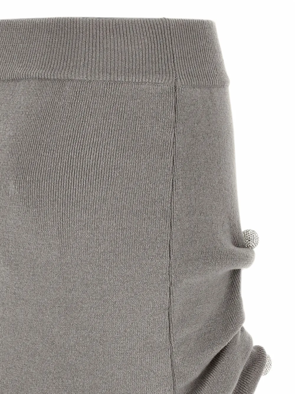 Giuseppe Di Morabito draped crystal-embellished mini skirt Grijs
