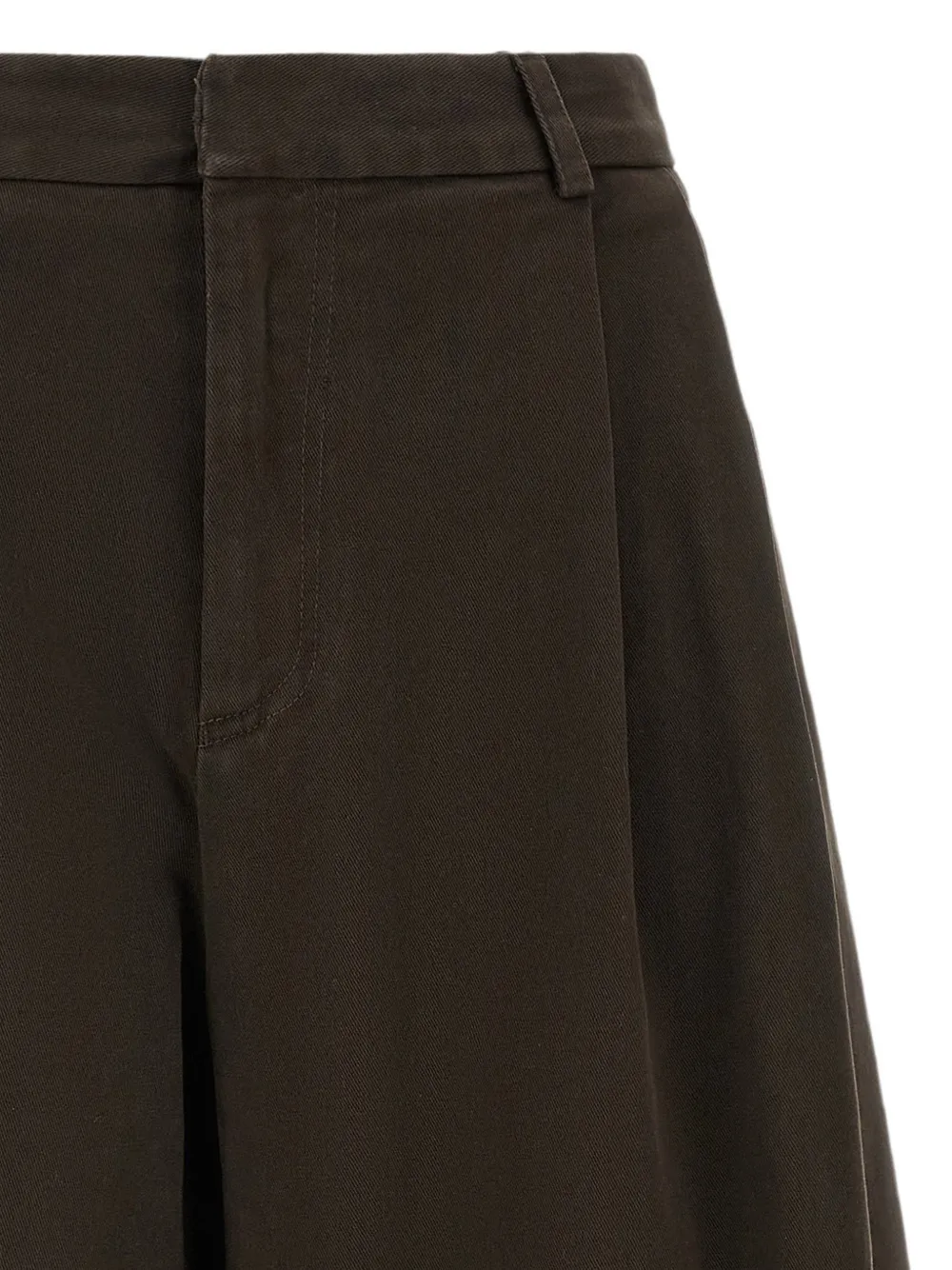 Tela Canvas shorts met plooien Bruin