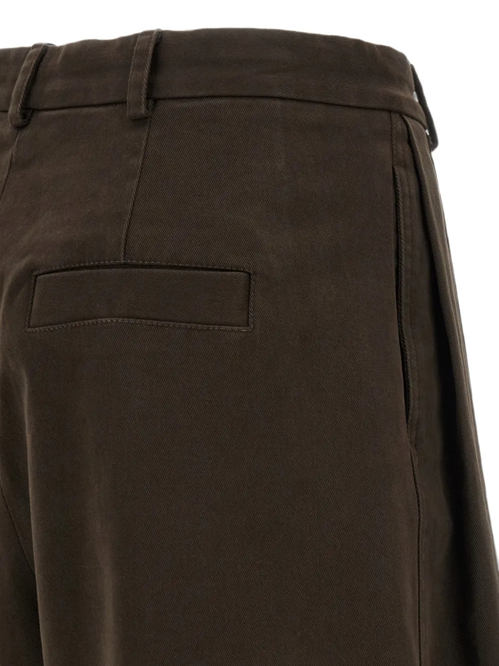Tela Canvas shorts met plooien Bruin