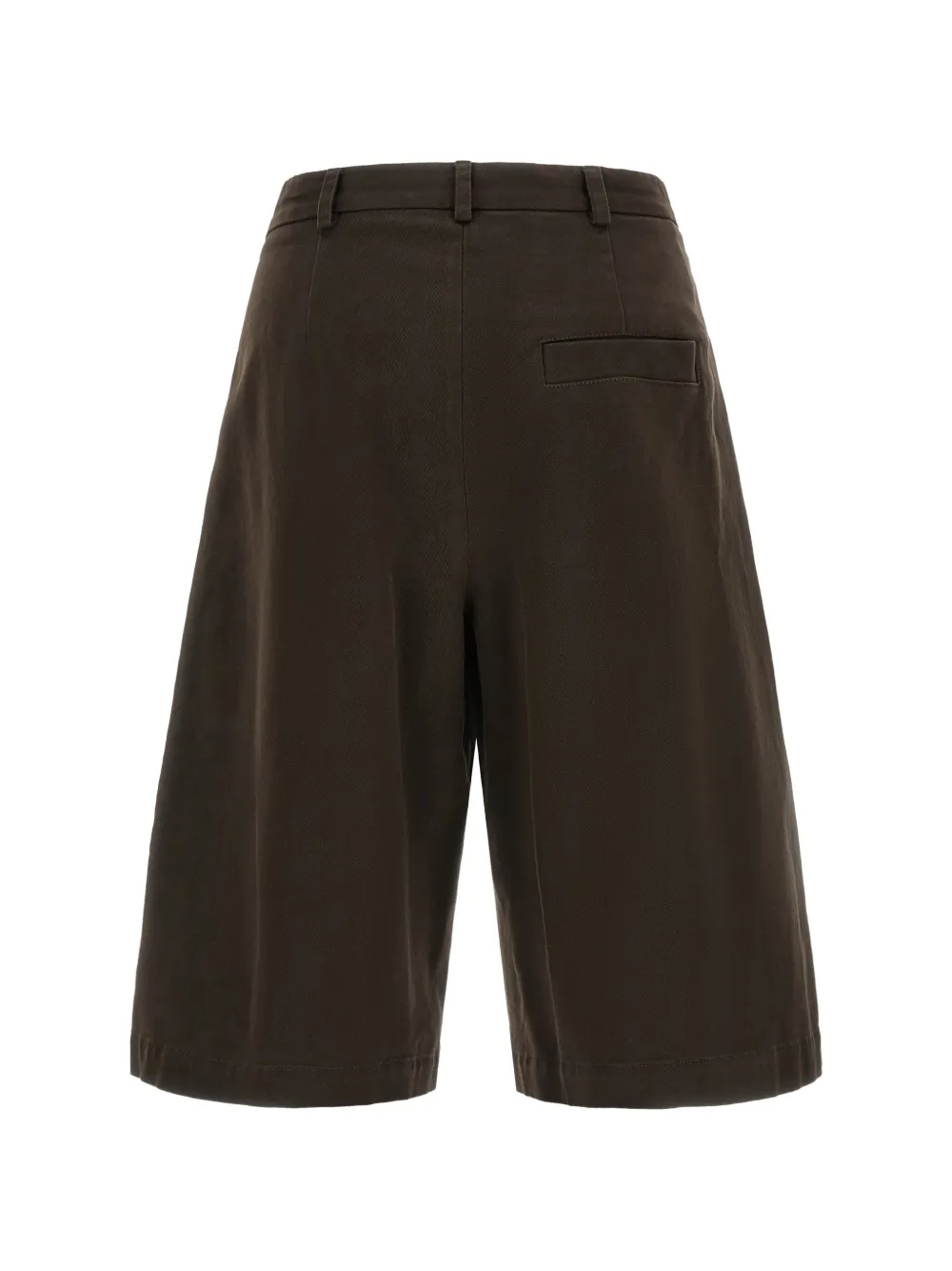 Tela Canvas shorts met plooien Bruin