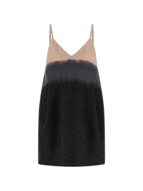 Tela color-block brushed-effect mini dress