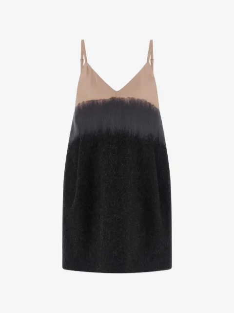 Tela color-block brushed-effect mini dress