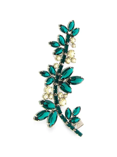 Prada metal brooch with crystals