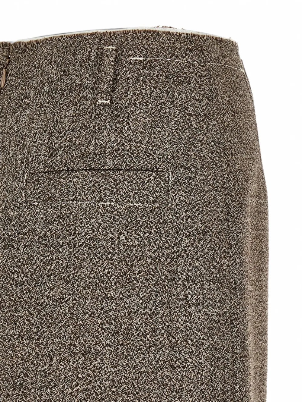 Tela Midi-rok met asymmetrische split en gelaagde zoom Bruin