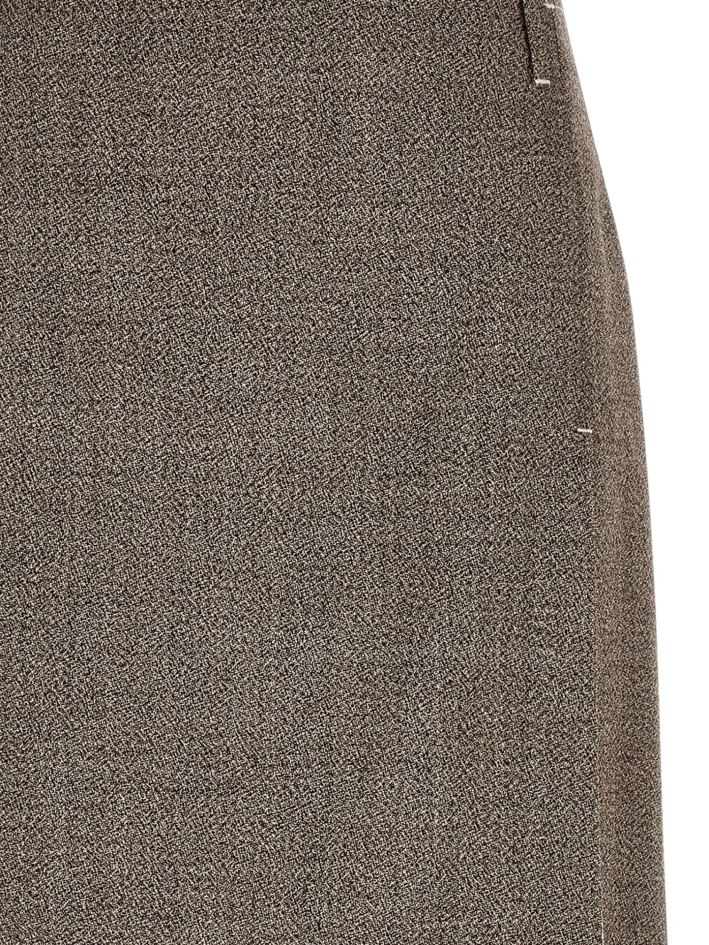 Tela Midi-rok met asymmetrische split en gelaagde zoom Bruin