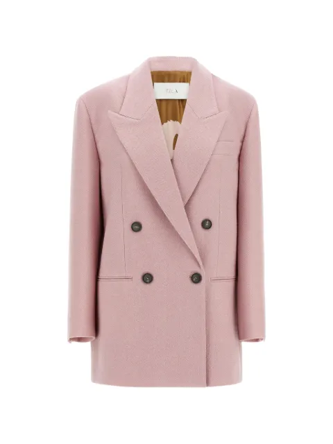 Tela Nomade herringbone-weave double-breasted blazer