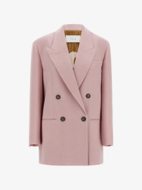 Tela Nomade herringbone-weave double-breasted blazer