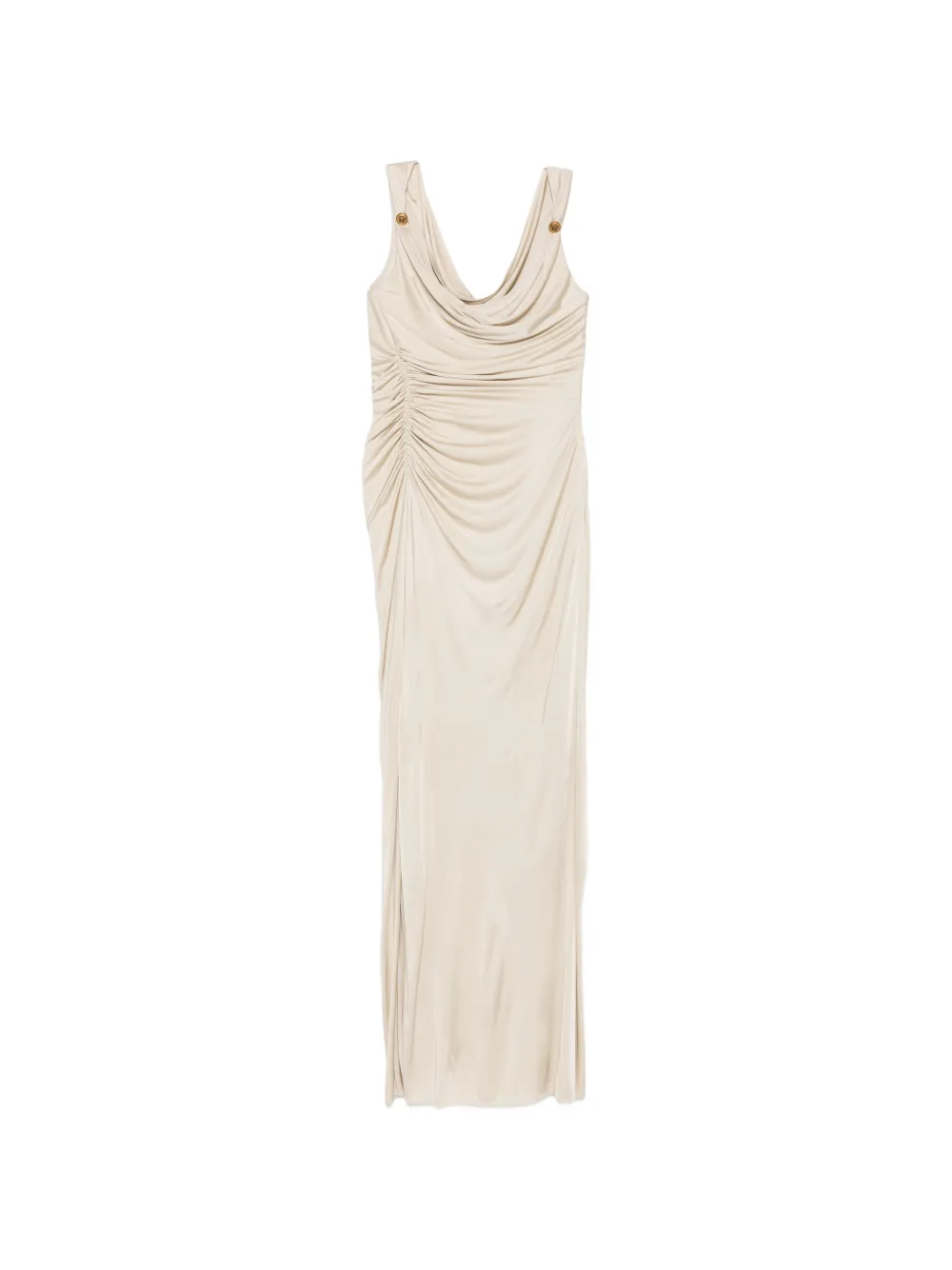 Versace ruched maxi dress - Nude