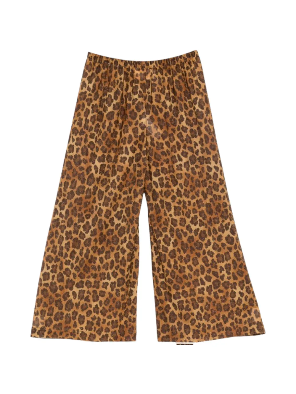 MC2 Saint Barth Kids pantalon palazzo à imprimé léopard - Marron MC2 Saint Barth Kids pantalon palazzo à imprimé léopard - Marron