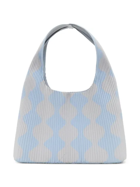 Repeat Billy pleated geometric-pattern clutch bag