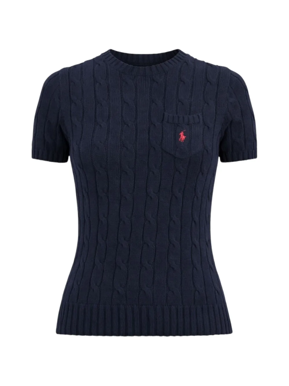 Polo Ralph Lauren cable-knit short-sleeve T-shirt - Blau