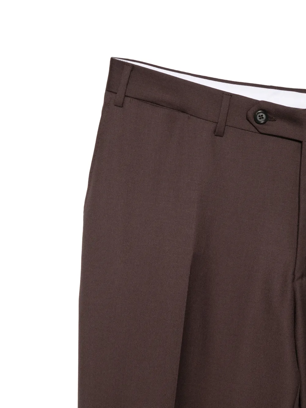 Canali Broek met zak en riemlus Bruin