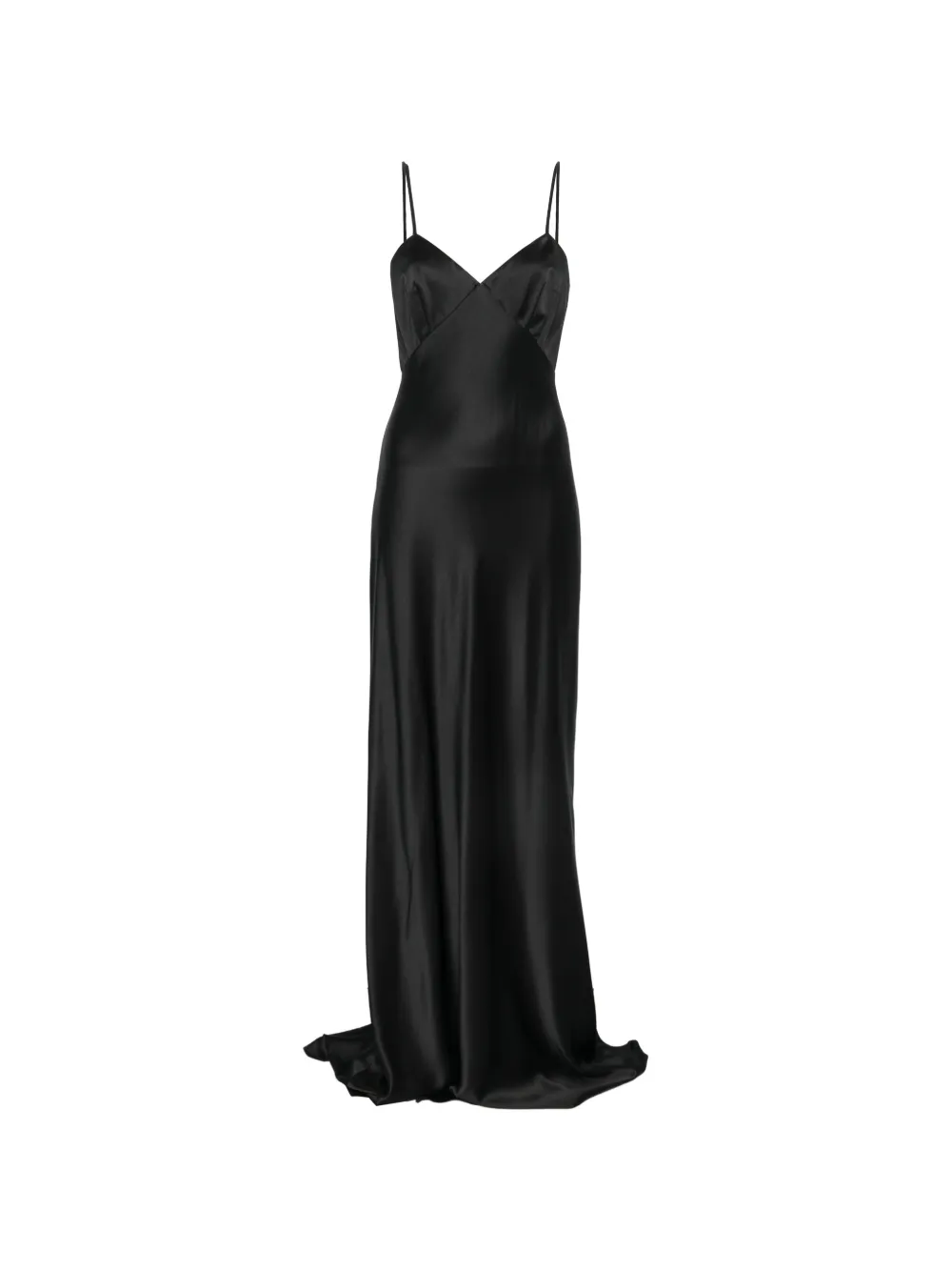 Max Mara satin-finish back-cutout dress