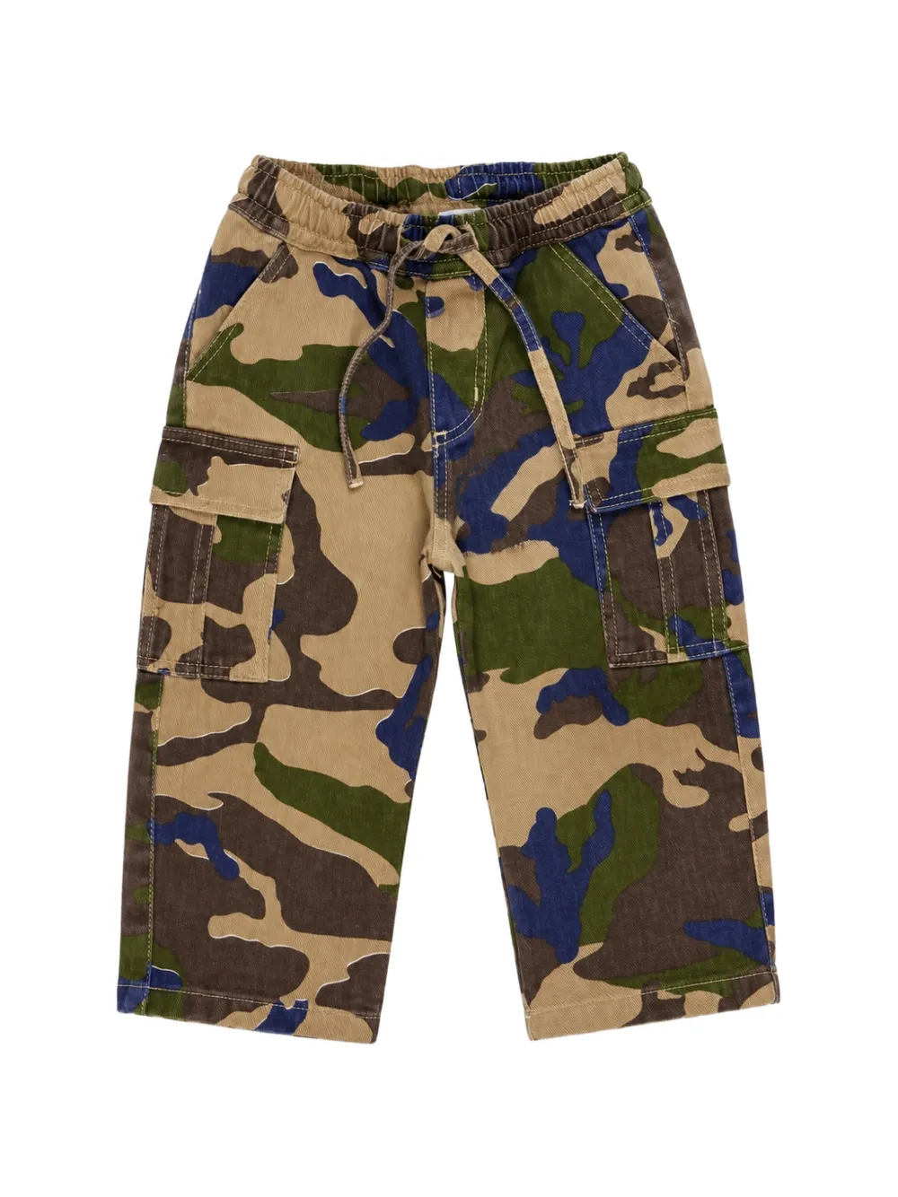 Miss Grant Kids camouflage-print drawstring trousers - Toni neutri
