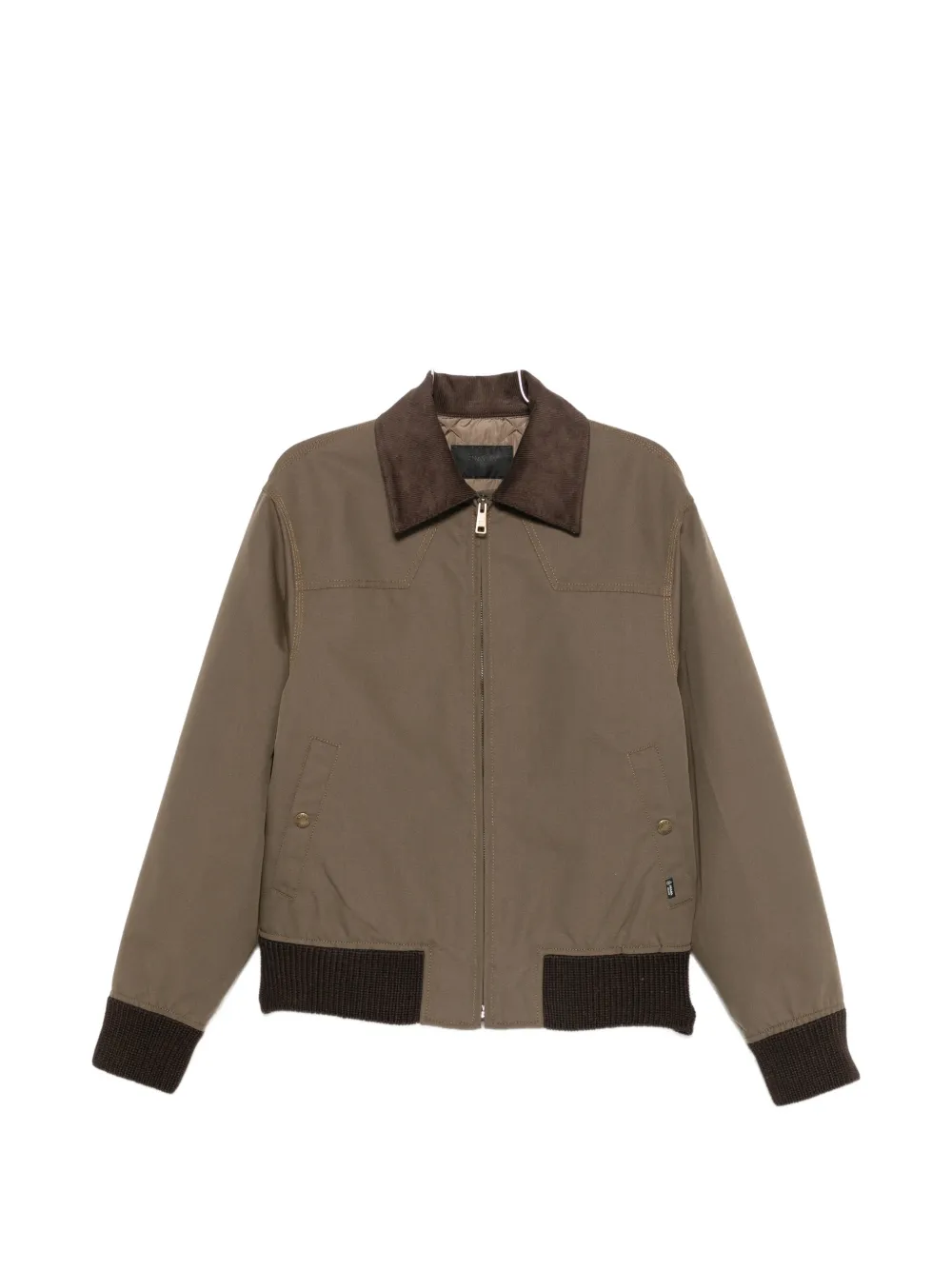 Prada Westernjacke mit Cordkragen - Grün